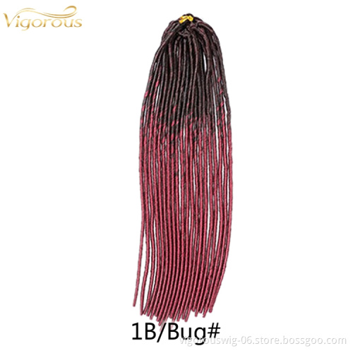Wholesale Price Straigh Faux Locs Goddess Crochet Braids 20 inch 100g Synthetic Braiding Hair extension Soft Dreadlocks